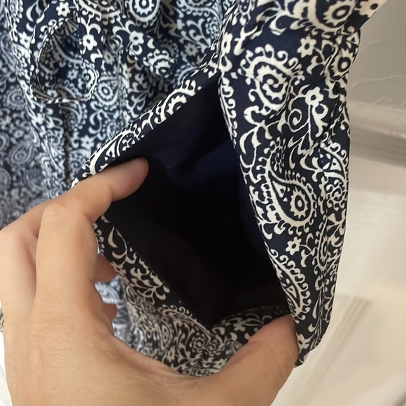 Loft Blue Paisley Romper Sz 10 EUC - Picture 6 of 8